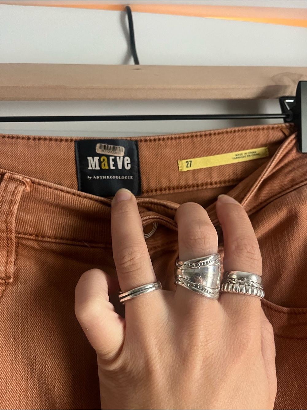 Anthropologie High-Rise Wide-Leg Jeans in Tan - Picture 5 of 6